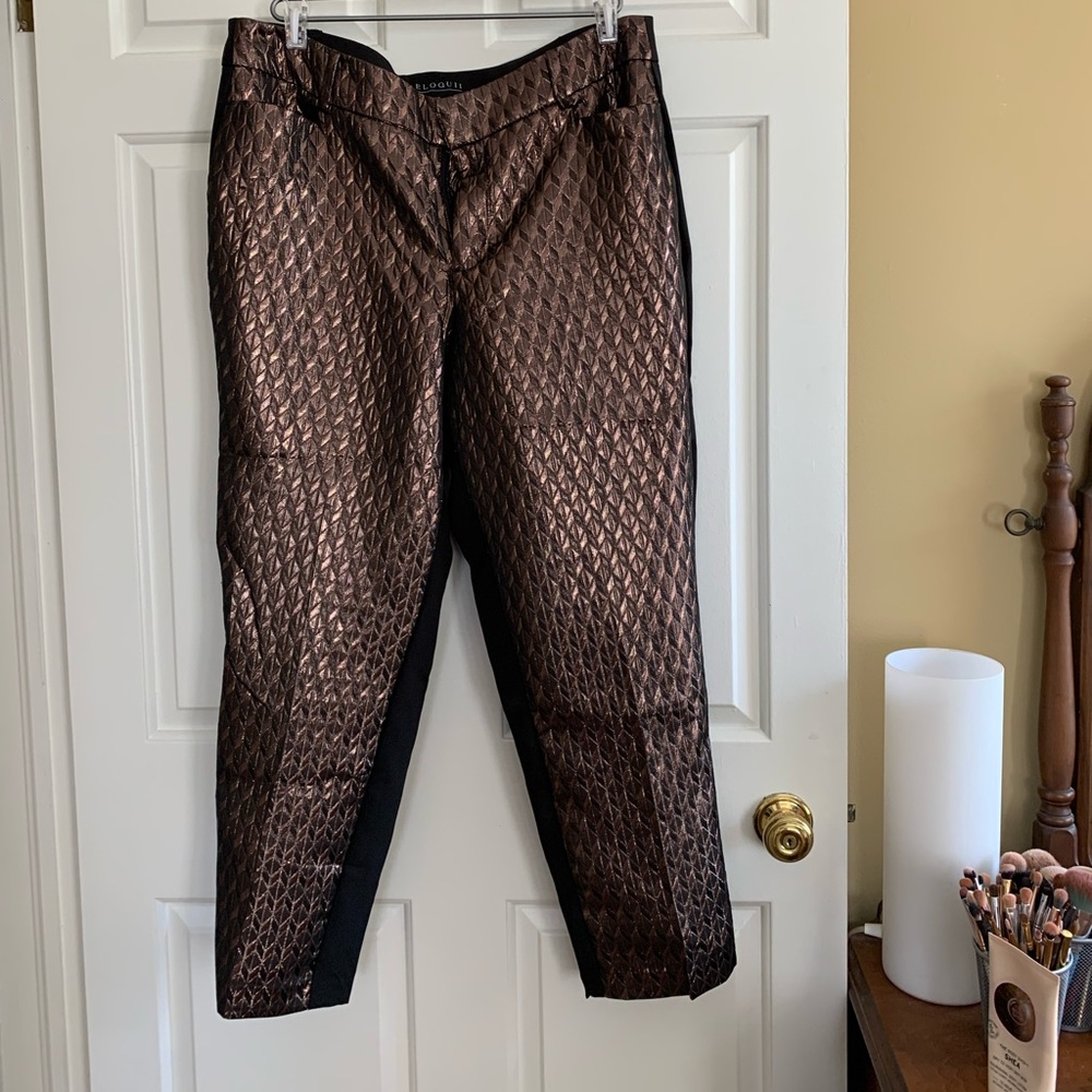 Bronze and black pants